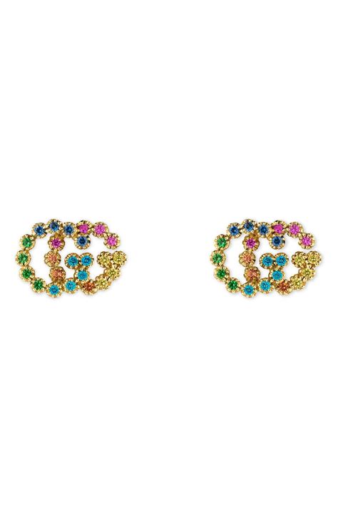 gucci earrings studs|Gucci multi stone earrings.